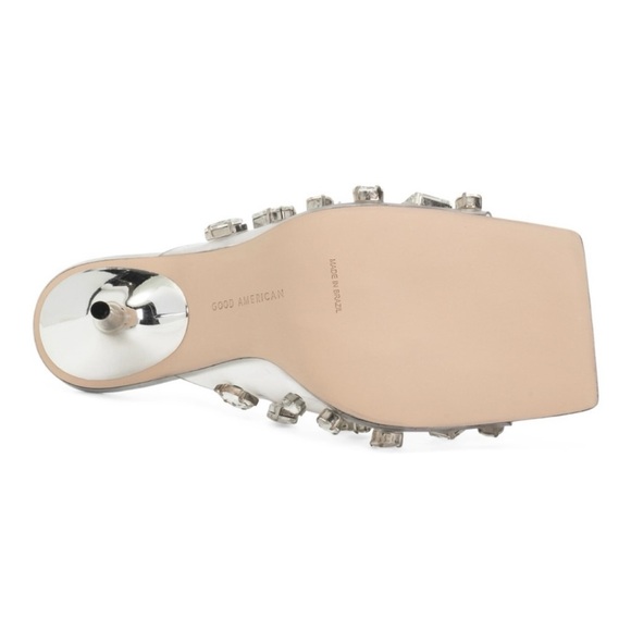 Good American Women's Silver Embellished Heels - Picture 3 of 3
